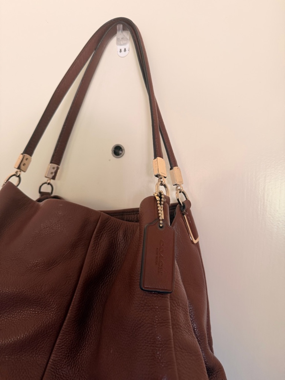 COACH Leather Shoulder Tote - Picture 6 of 14